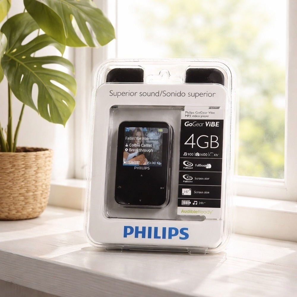 Philips GoGear ViBE 4GB MP3 Video Player Black SA2VBE04KW/17 New Sealed 2010